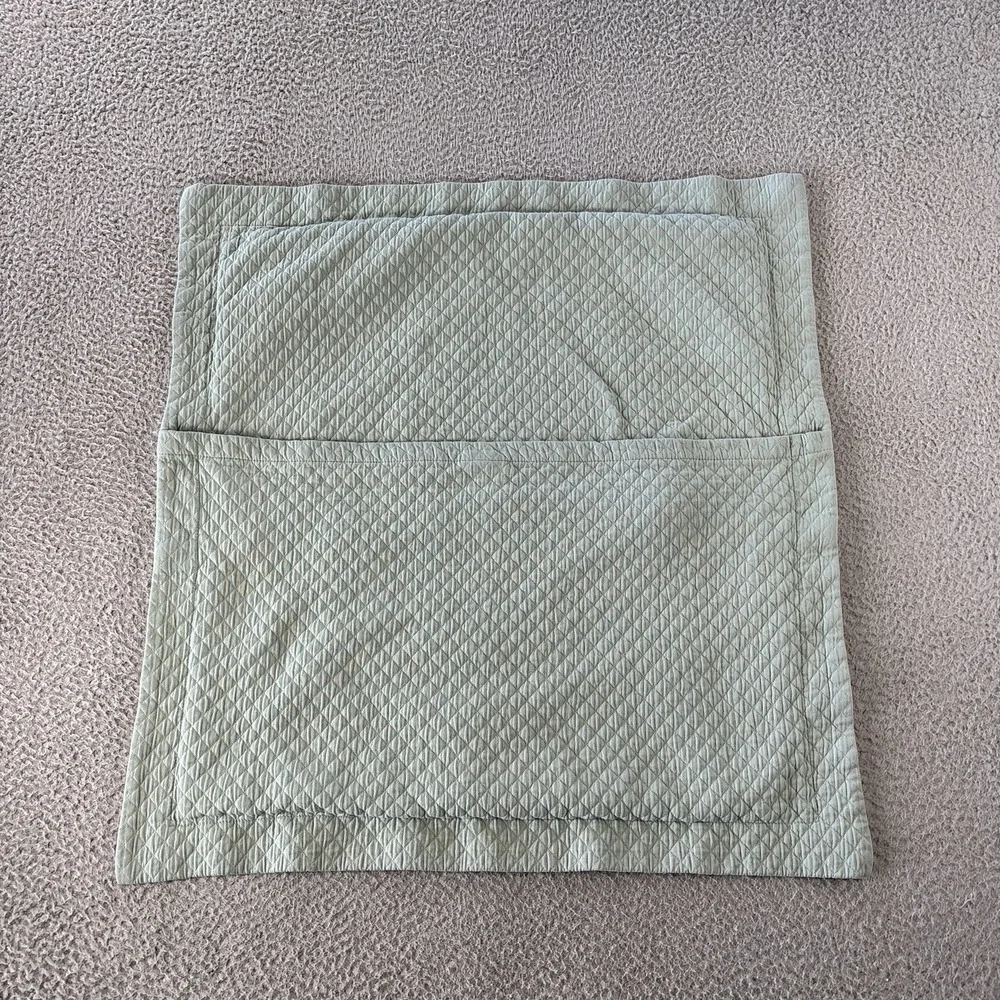 Restoration‎ Hardware Diamond Matelasse Sham Euro Sage Green Quilted